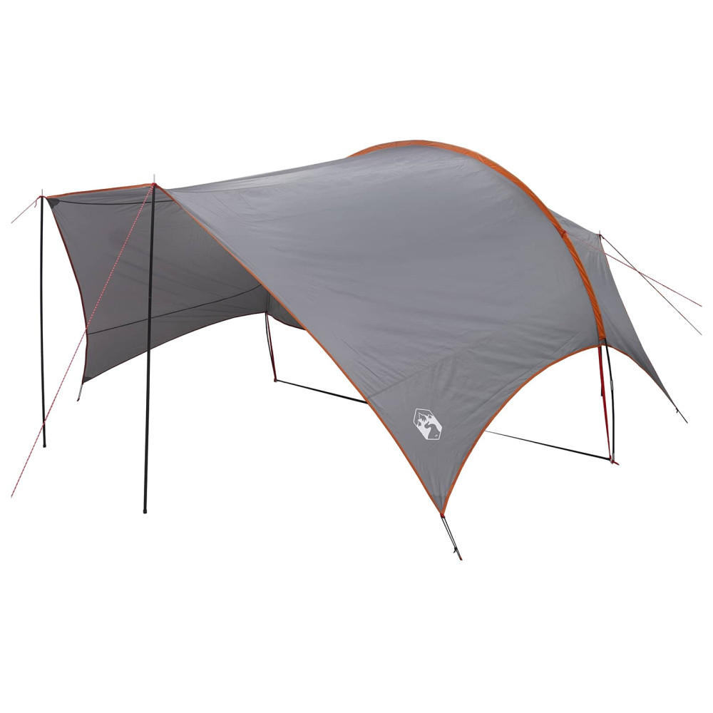 Produktbild för Campingtarp vattentålig Grå och orange 550 x 400 x 230 cm