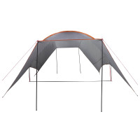 Produktbild för Campingtarp vattentålig Grå och orange 550 x 400 x 230 cm