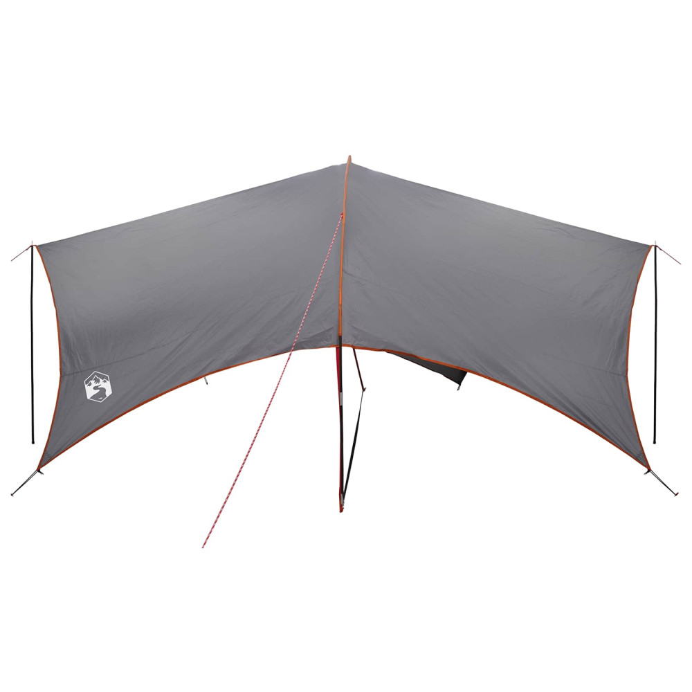 Produktbild för Campingtarp vattentålig Grå och orange 550 x 400 x 230 cm