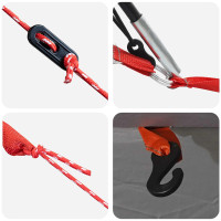Produktbild för Campingtarp vattentålig Grå och orange 550 x 400 x 230 cm