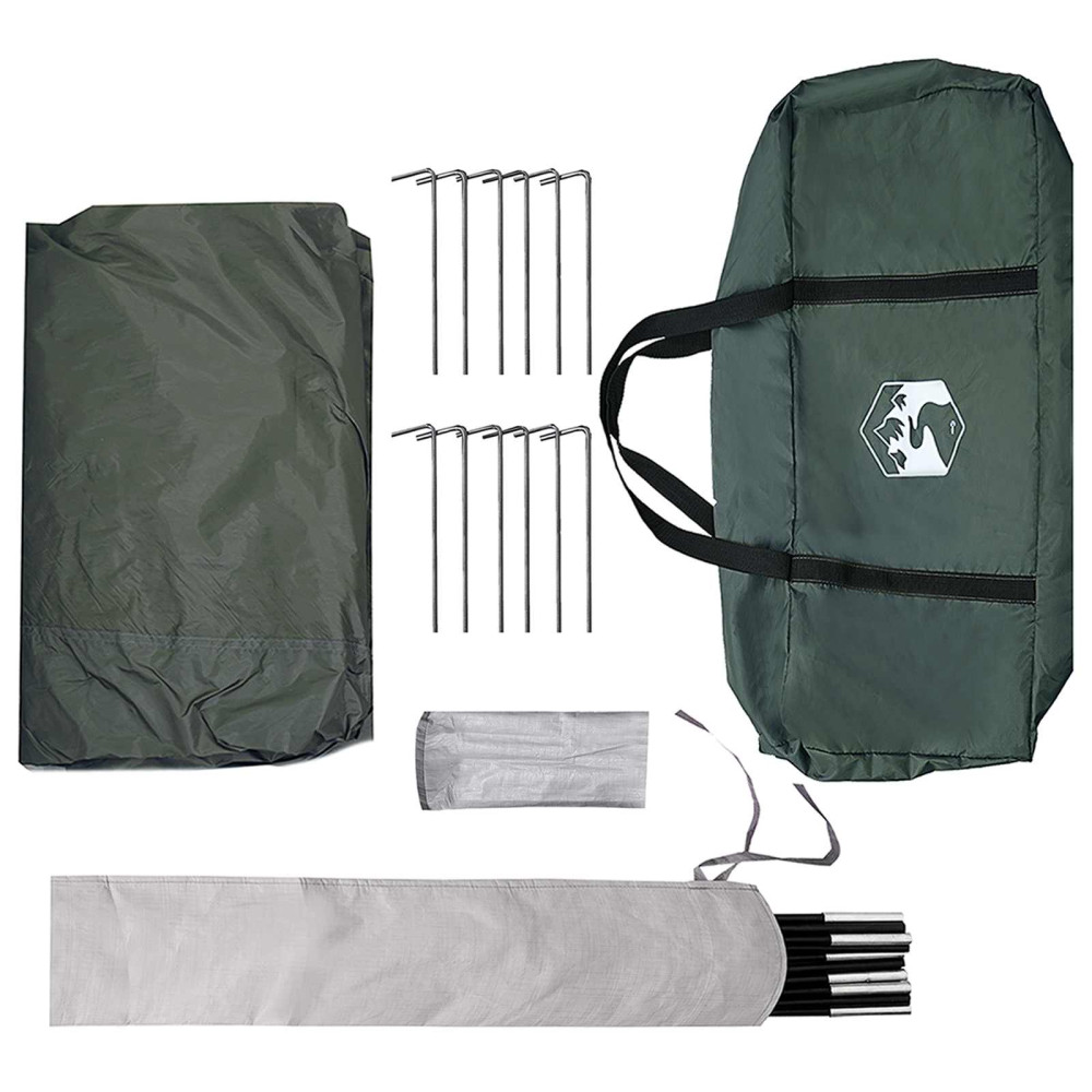 Produktbild för Campingtarp vattentålig Armégrön 550 x 400 x 230 cm