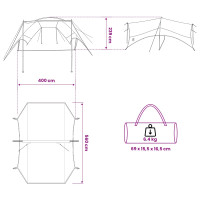 Produktbild för Campingtarp vattentålig Armégrön 550 x 400 x 230 cm
