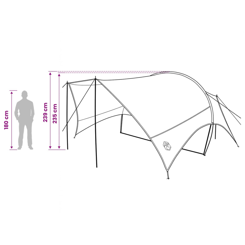 Produktbild för Campingtarp vattentålig Armégrön 550 x 400 x 230 cm