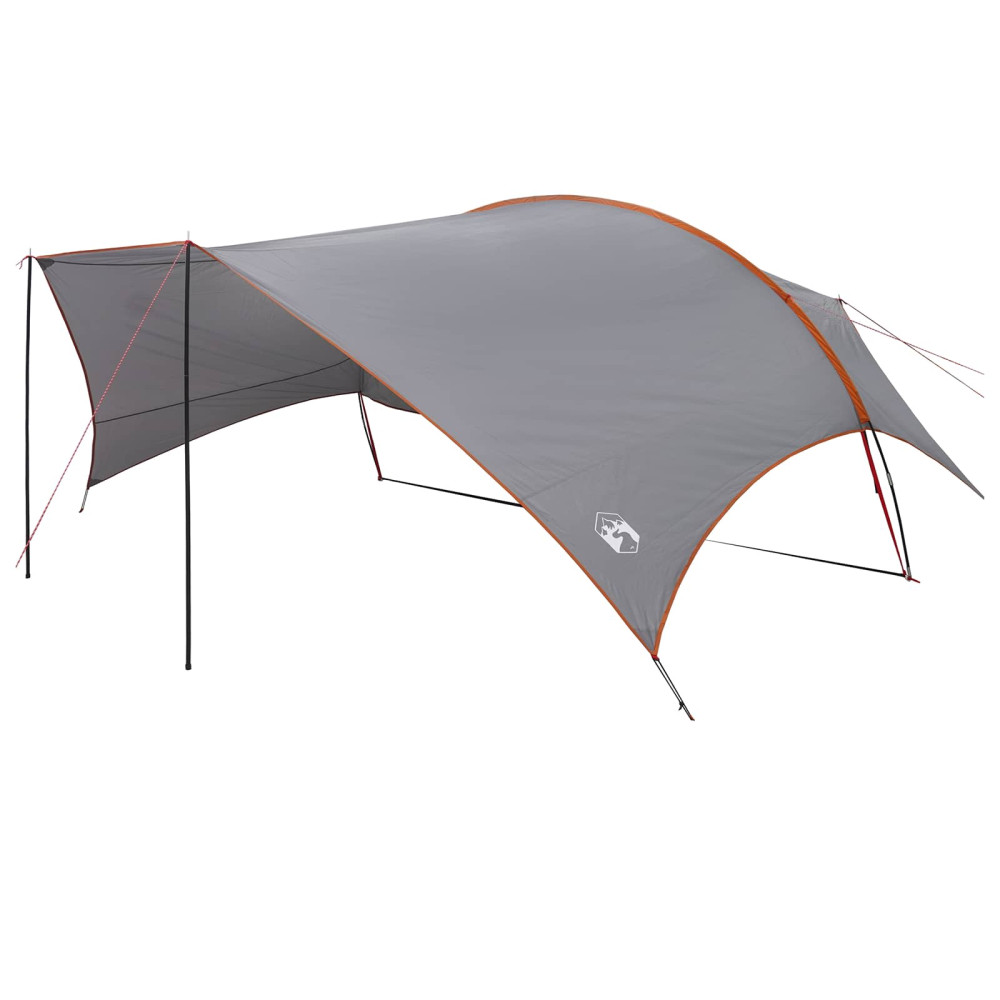 Produktbild för Campingtarp vattentålig Grå och orange 695 x 580 x 200 cm