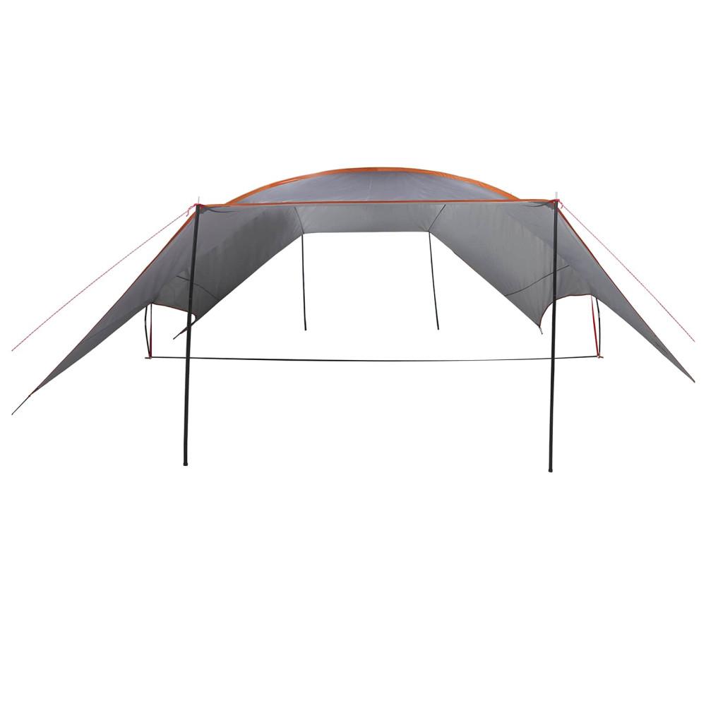 Produktbild för Campingtarp vattentålig Grå och orange 695 x 580 x 200 cm