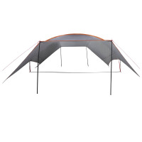 Produktbild för Campingtarp vattentålig Grå och orange 695 x 580 x 200 cm