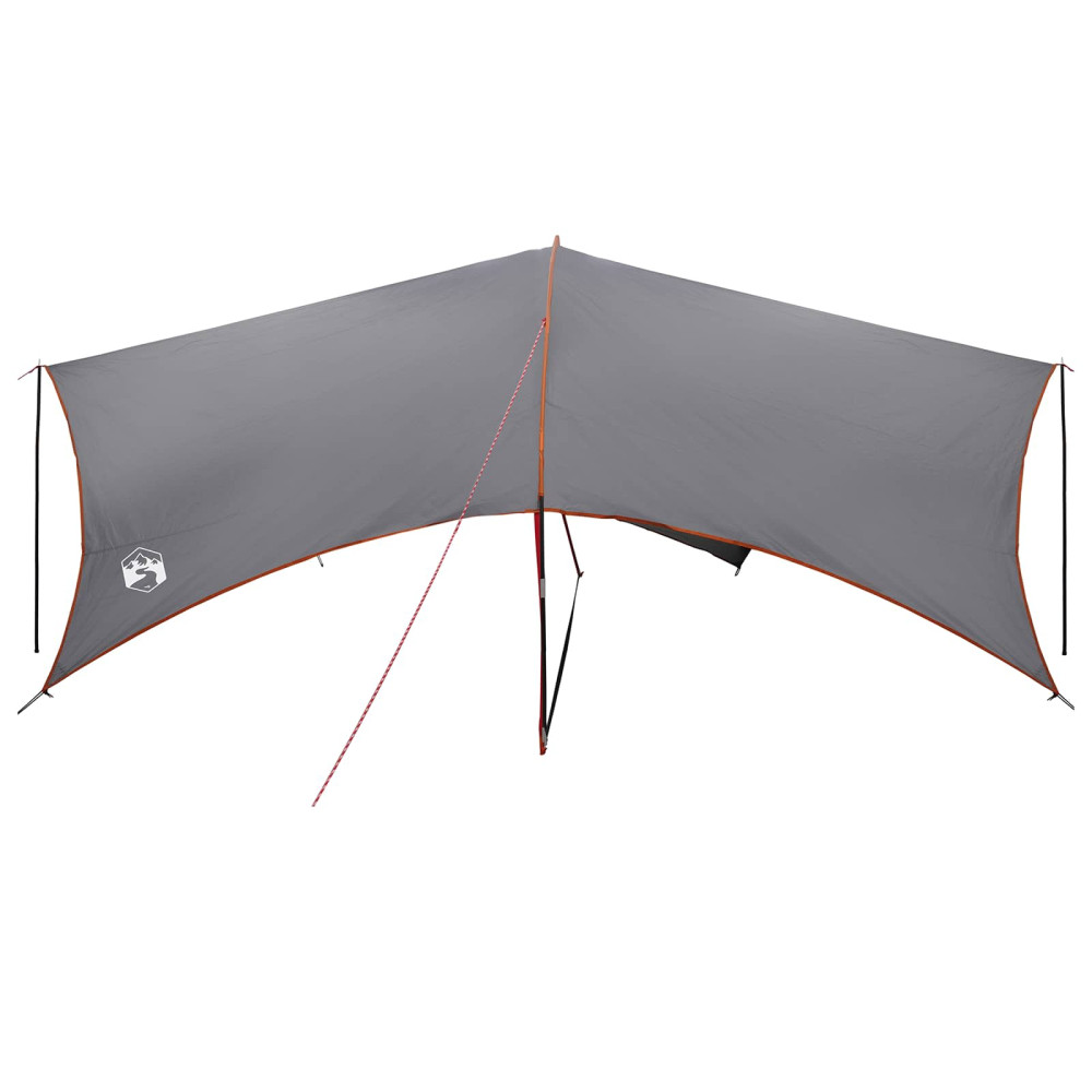 Produktbild för Campingtarp vattentålig Grå och orange 695 x 580 x 200 cm
