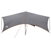 Produktbild för Campingtarp vattentålig Grå och orange 695 x 580 x 200 cm