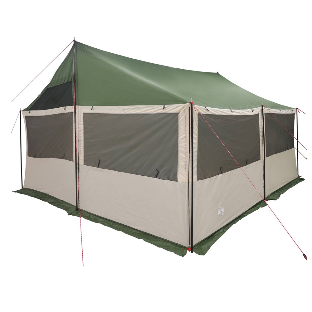 Produktbild för Familjetält med tak Grön 450 x 400 x 265 cm Polyester och Stål