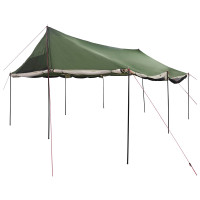 Produktbild för Familjetält med tak Grön 450 x 400 x 265 cm Polyester och Stål