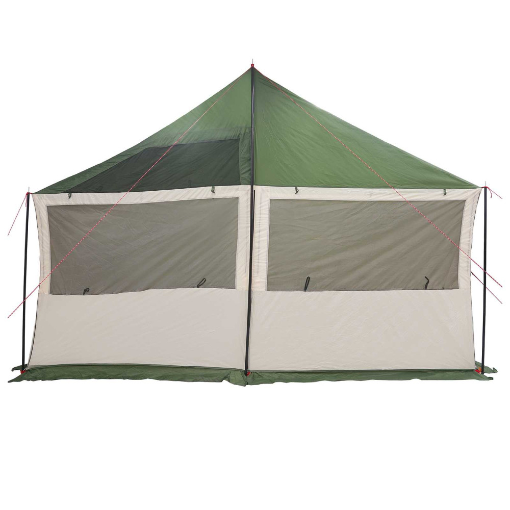 Produktbild för Familjetält med tak Grön 450 x 400 x 265 cm Polyester och Stål
