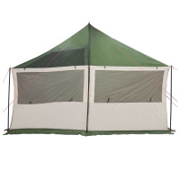 Produktbild för Familjetält med tak Grön 450 x 400 x 265 cm Polyester och Stål
