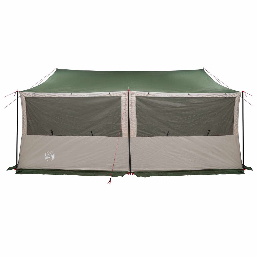 Produktbild för Familjetält med tak Grön 450 x 400 x 265 cm Polyester och Stål