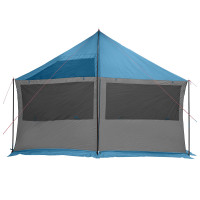 Produktbild för Familjetält med tak Blå 450 x 400 x 265 cm Polyester och Stål