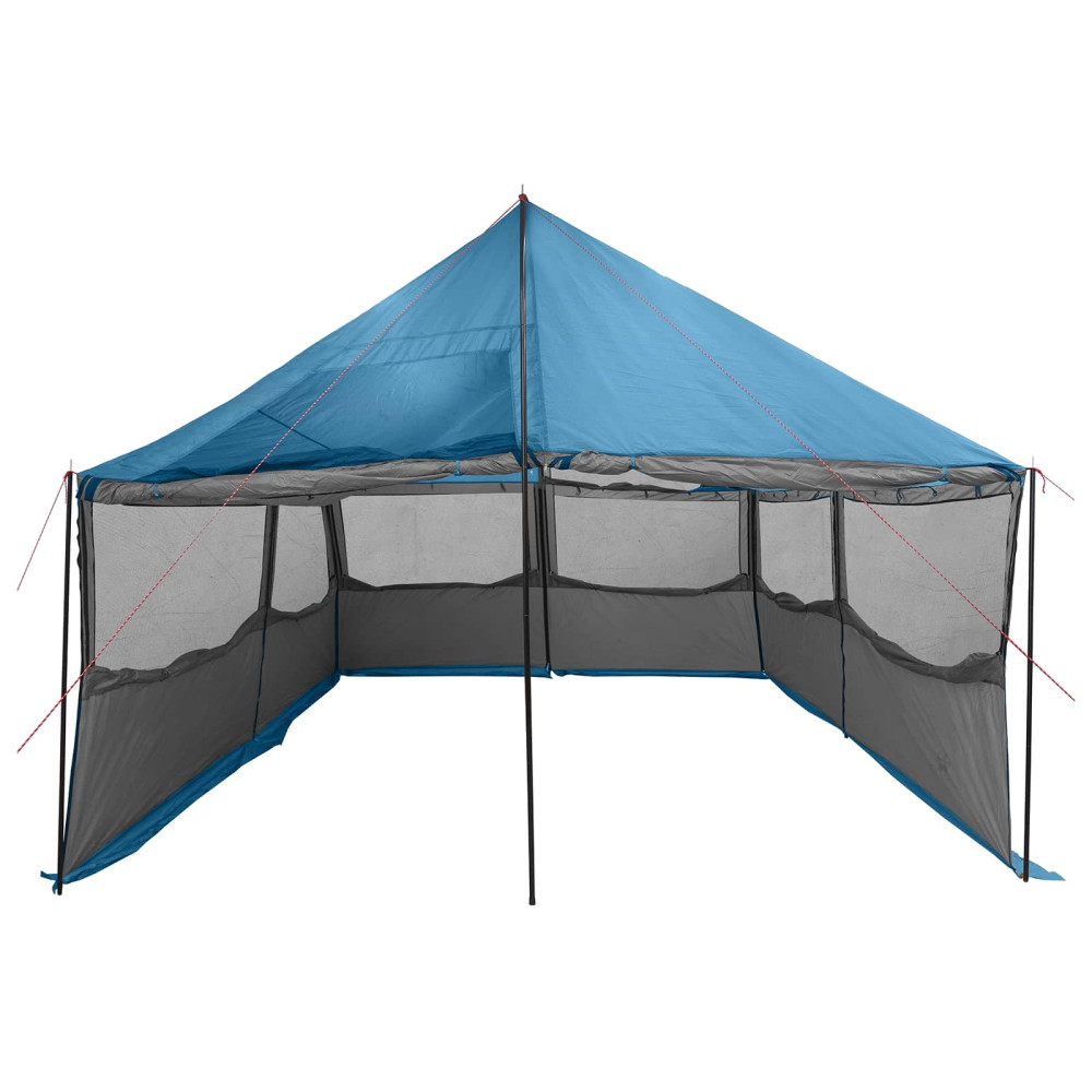 Produktbild för Familjetält med tak Blå 450 x 400 x 265 cm Polyester och Stål