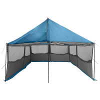 Produktbild för Familjetält med tak Blå 450 x 400 x 265 cm Polyester och Stål