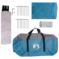 Produktbild för Familjetält med tak Blå 450 x 400 x 265 cm Polyester och Stål