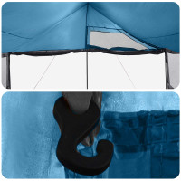 Produktbild för Familjetält med tak Blå 450 x 400 x 265 cm Polyester och Stål