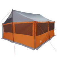 Produktbild för Familjetält med tak Grå och orange 450 x 400 x 265 cm