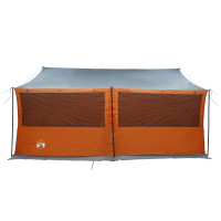 Produktbild för Familjetält med tak Grå och orange 450 x 400 x 265 cm