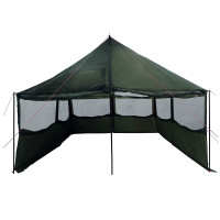 Produktbild för Familjetält Armégrön 450 x 400 x 265 cm Polyester och Stål