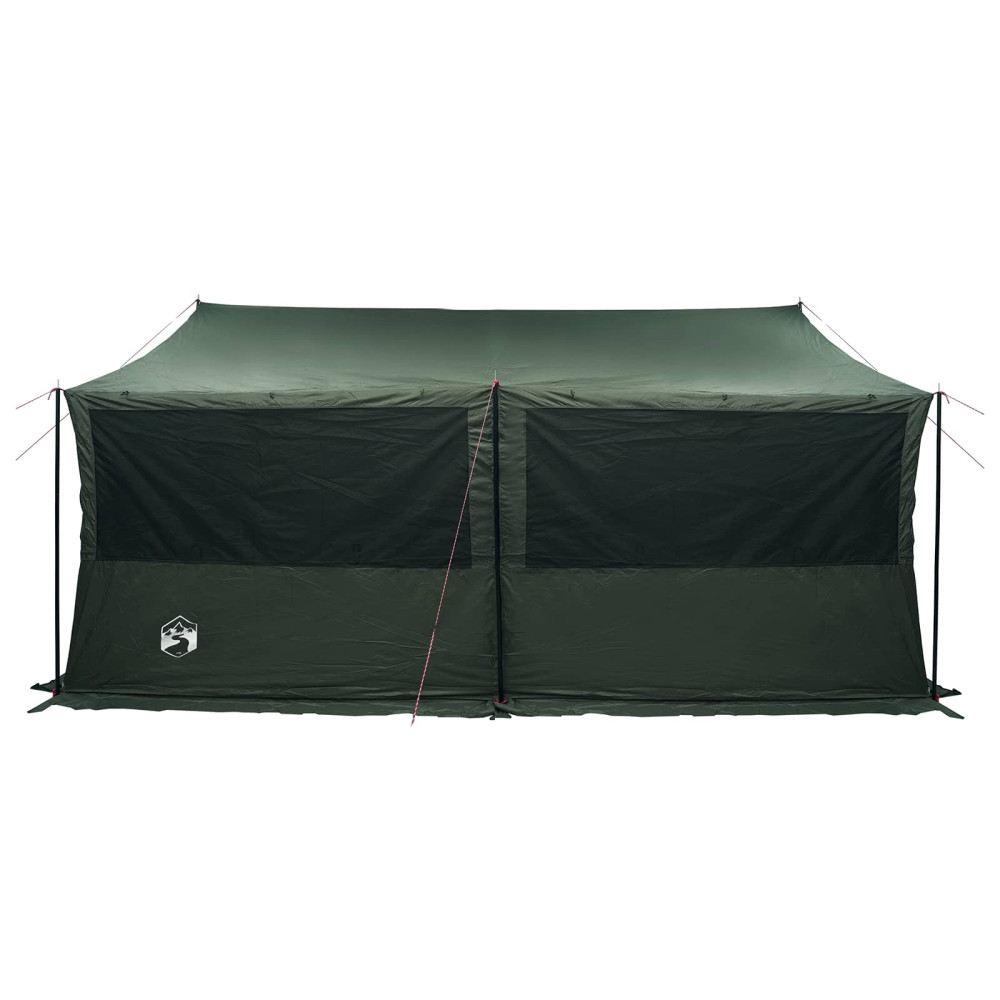 Produktbild för Familjetält Armégrön 450 x 400 x 265 cm Polyester och Stål