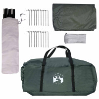 Produktbild för Familjetält Armégrön 450 x 400 x 265 cm Polyester och Stål