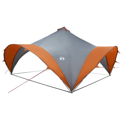 vidaXL Partytält Grå och orange 500 x 500 x 350 cm Polyester och Stål