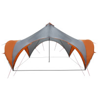Produktbild för Partytält Grå och orange 500 x 500 x 350 cm Polyester och Stål
