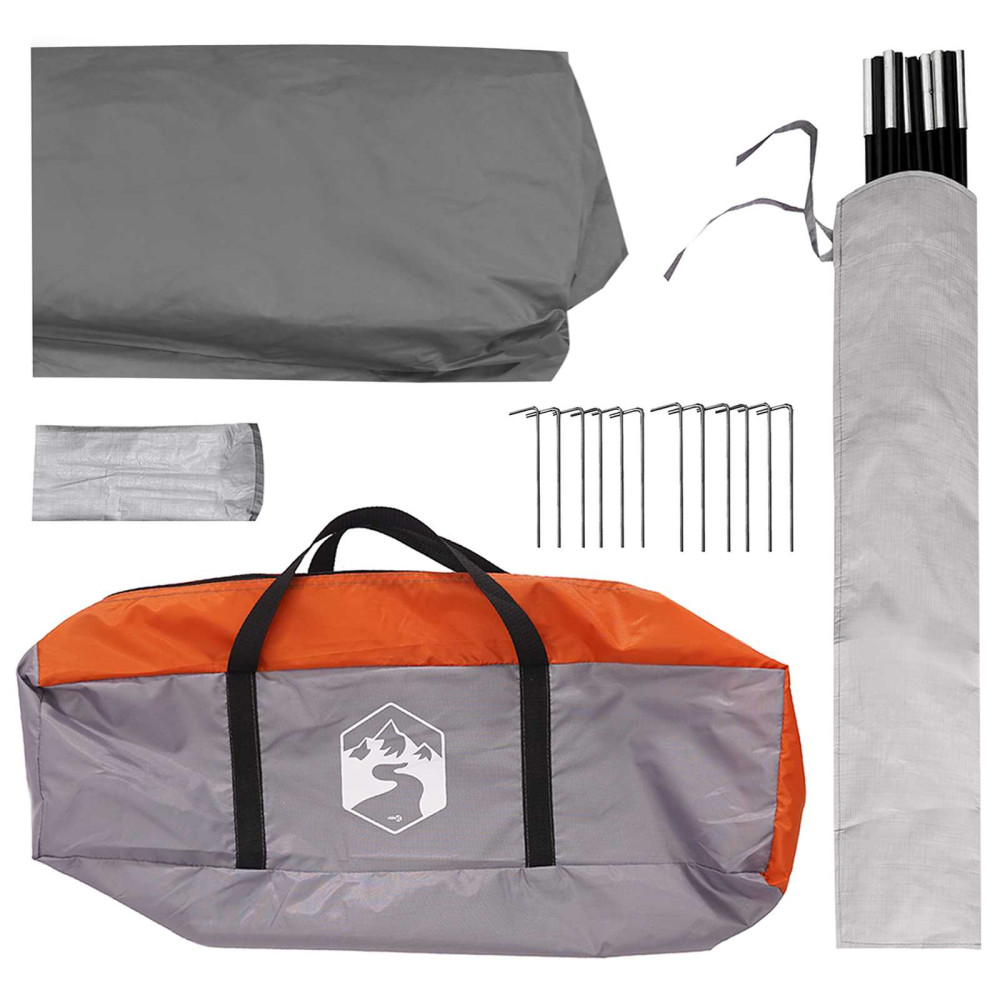 Produktbild för Partytält Grå och orange 500 x 500 x 350 cm Polyester och Stål