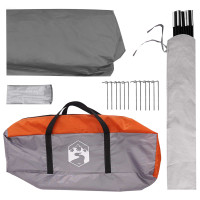 Produktbild för Partytält Grå och orange 500 x 500 x 350 cm Polyester och Stål