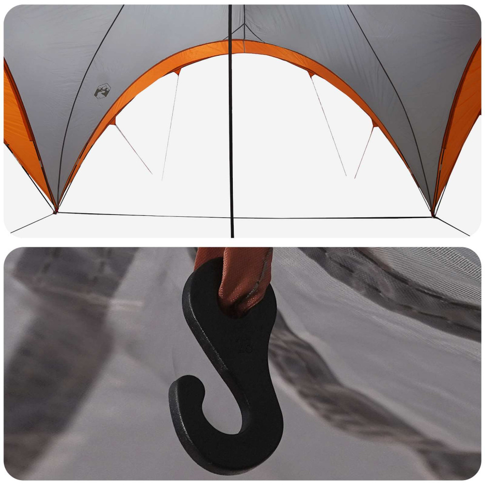 Produktbild för Partytält Grå och orange 500 x 500 x 350 cm Polyester och Stål