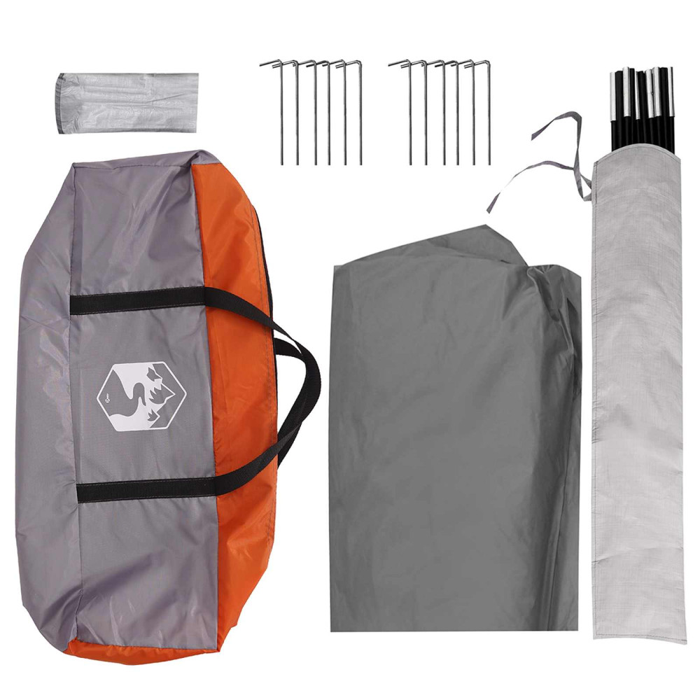 Produktbild för Partytält Grå och orange 400 x 400 x 320 cm Polyester och Stål