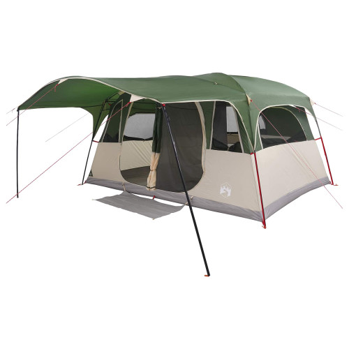 vidaXL Tunneltält med tak Grön 427 x 305 x 205 cm Polyester och Stål