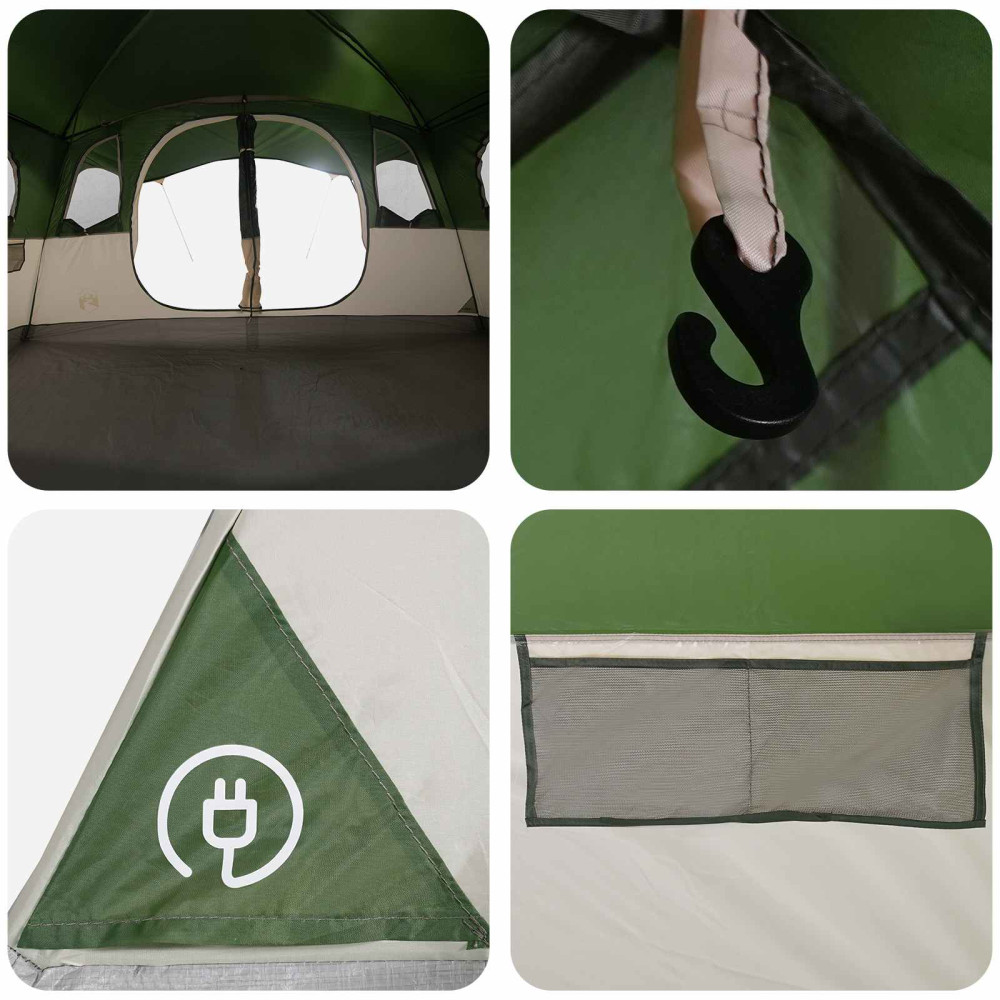 Produktbild för Tunneltält med tak Grön 427 x 305 x 205 cm Polyester och Stål