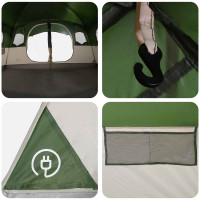 Produktbild för Tunneltält med tak Grön 427 x 305 x 205 cm Polyester och Stål
