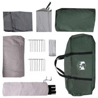 Produktbild för Tunneltält Armégrön 427 x 305 x 205 cm Polyester och Stål