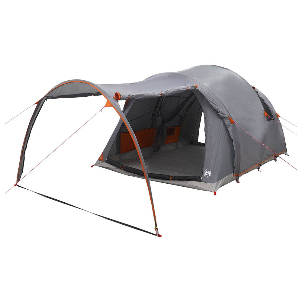 Produktbild för Tunneltält Grå och orange 370 x 275 x 210 cm Polyester och Stål