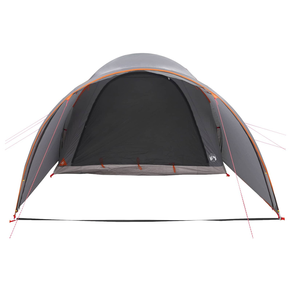 Produktbild för Tunneltält Grå och orange 370 x 275 x 210 cm Polyester och Stål