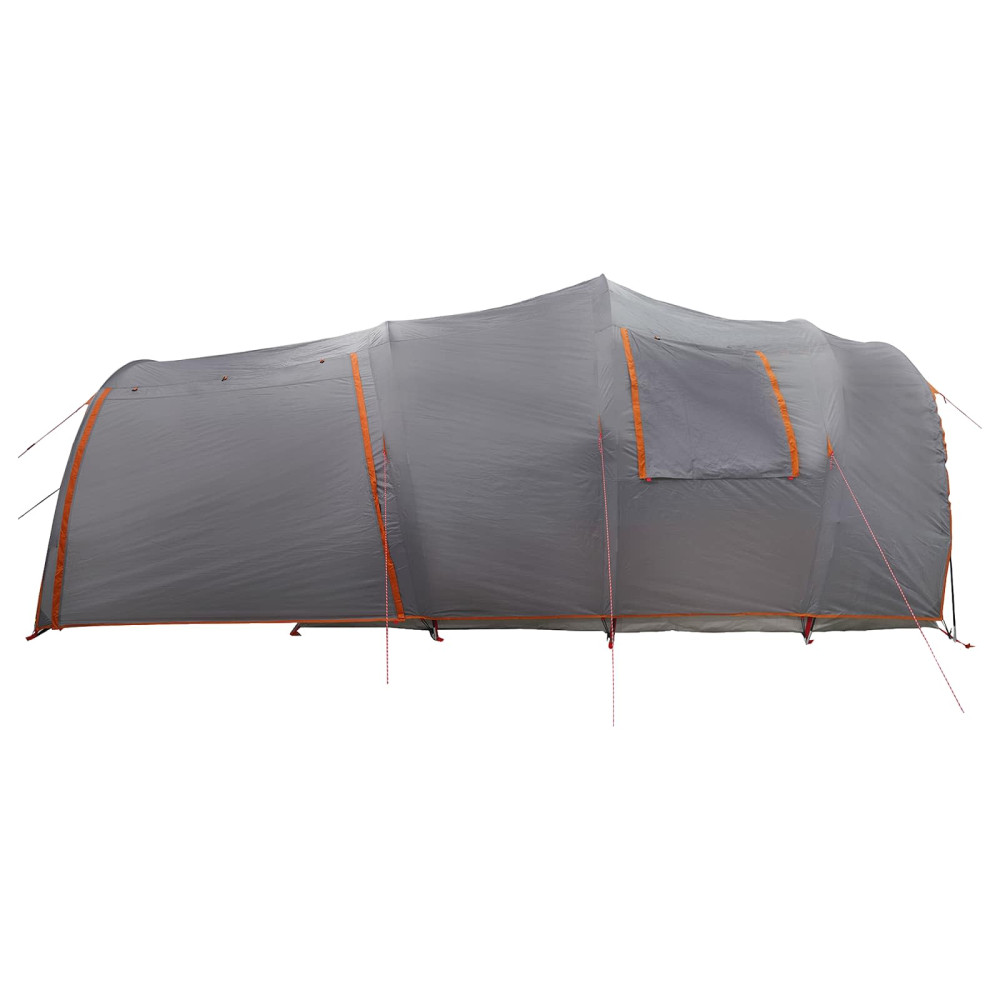 Produktbild för Tunneltält Grå och orange 370 x 275 x 210 cm Polyester och Stål
