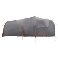 Produktbild för Tunneltält Grå och orange 370 x 275 x 210 cm Polyester och Stål
