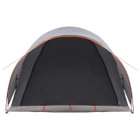 Produktbild för Tunneltält Grå och orange 370 x 275 x 210 cm Polyester och Stål