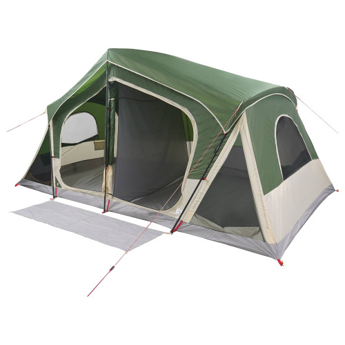 vidaXL Stuga Tält med tak Grön 480 x 273 x 205 cm Polyester och Stål