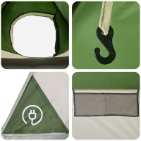 Produktbild för Instant Tält med tak Grön 305 x 215 x 140 cm Polyester och Stål