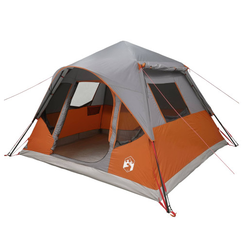 vidaXL Instant Tält med tak Grå och orange 305 x 275 x 190 cm