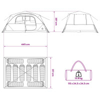 Produktbild för Instant Tält med tak Grön 365 x 280 x 200 cm Polyester och Stål