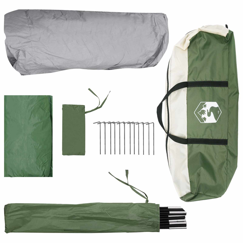 Produktbild för Instant Tält med tak Grön 365 x 280 x 200 cm Polyester och Stål