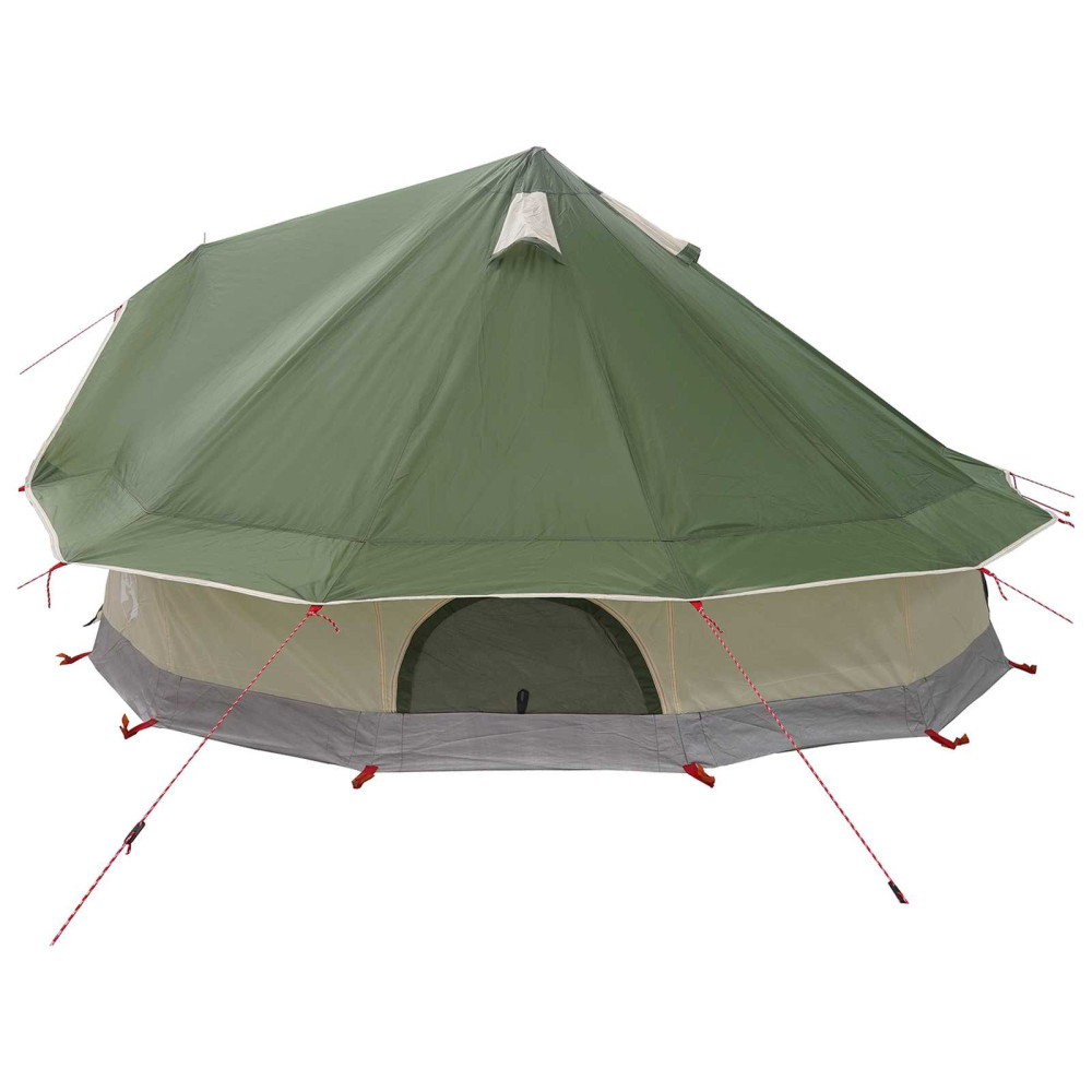 Produktbild för Tipi Tält med tak Grön 700 x 700 x 395 cm Polyester och Stål