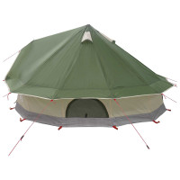 Produktbild för Tipi Tält med tak Grön 700 x 700 x 395 cm Polyester och Stål