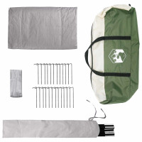 Produktbild för Tipi Tält med tak Grön 700 x 700 x 395 cm Polyester och Stål